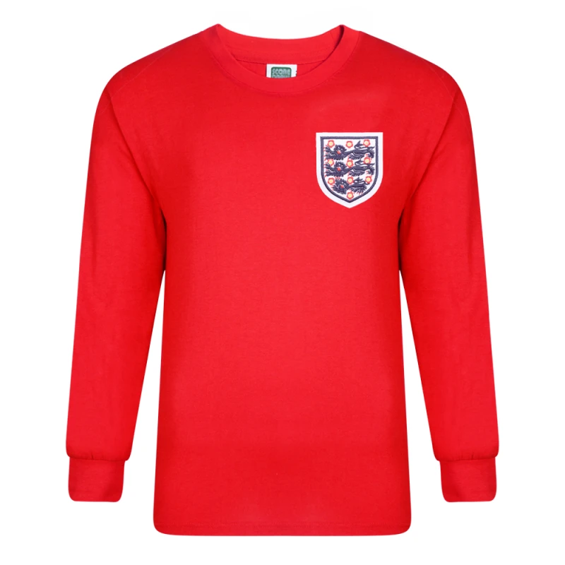 Image of Score Draw England 1966 World Cup Final No6 Retro Shirt ENG66AWCF6LS-XXL XXL Mens Sportswear