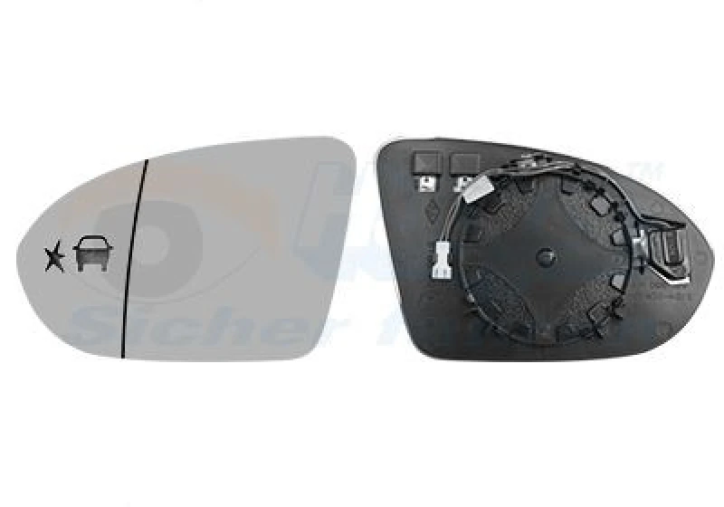 Image of VAN WEZEL Wing mirror glass VAN WEZEL 3854835