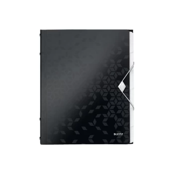 WOW Divider Book Polypropylene 6 Tabbed Dividers A4. Black - Outer Carton of 4