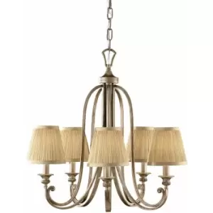 Image of Loops - 5 Bulb Chandelier Hanging Pendant LIght Silver Sand LED E14 60W Bulb