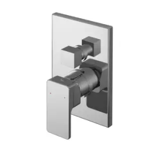 image of Nuie Square Manual Shower Valve With Diverter - Chrome