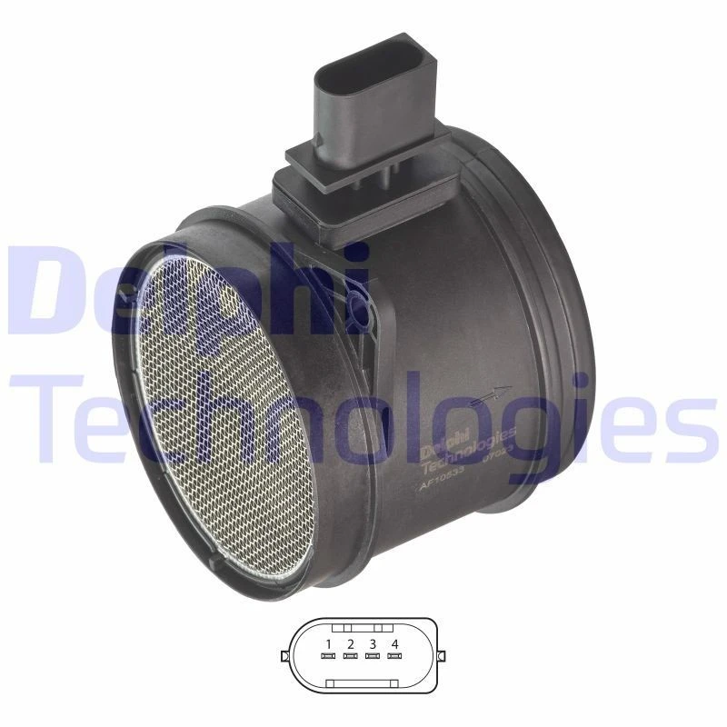 Image of DELPHI Mass air flow sensor DELPHI AF10533-12B1