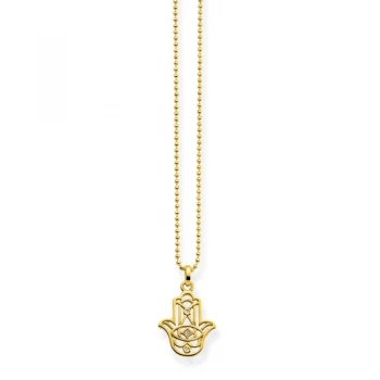 image of Ladies Thomas Sabo Sterling Silver Glam & Soul Diamond Lotus Necklace