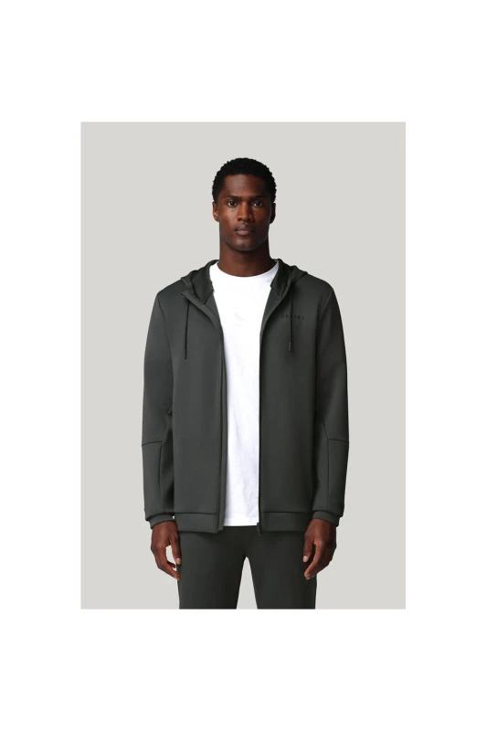 Image of Castore Mens Flex Full Zip Hoodie in Dark Grey Size: Large Dark Grey Male L