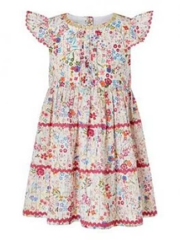 Image of Monsoon Baby Girls Constance Ditsy Dress - Ivory
