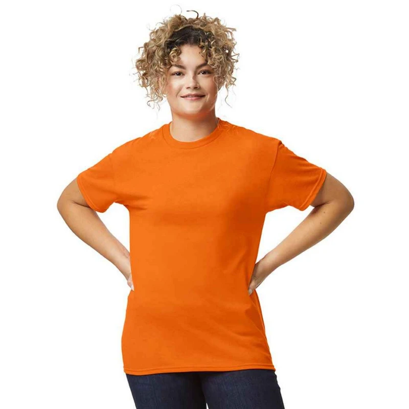 Image of Gildan Mens Plain DryBlend T-Shirt in Burnt Orange Size: Small Burnt Orange Male S