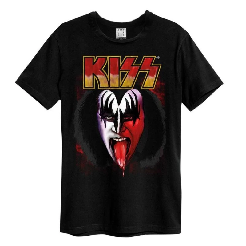 Image of Amplified Mens Simmons Tongue Kiss T-Shirt in Black Size: Large Black Male L