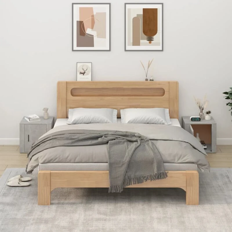Image of Vidaxl Bedside Cabinets 2 Pcs Concrete Grey 50X39X47 Cm, Grey 816697