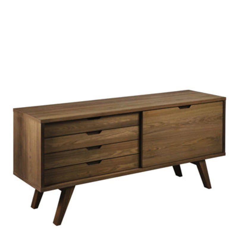 Image of Furniture To Go A-Line Sideboard With 4 Drawers And Sliding Door In Smoked Oak