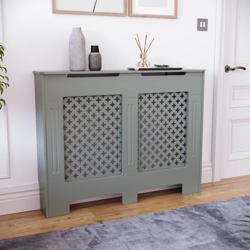 Image of Lassic Vida Designs Oxford Radiator Cover, Medium Grey unisex Medium