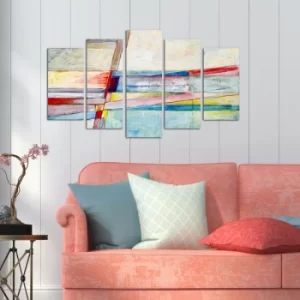 Image of 5ABSMDF-51 Multicolor Decorative MDF Painting (5 Pieces)