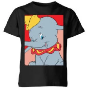 image of Dumbo Portrait Kids T-Shirt - Black - 11-12 Years