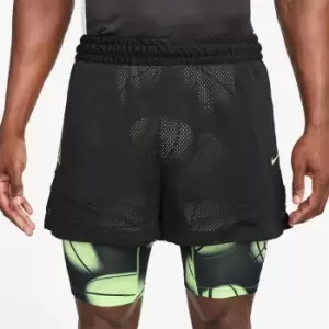 Image of Nike Icon Signature Ja Morant Mens Dri-FIT 2-in-1 4 Basketball Shorts - Black