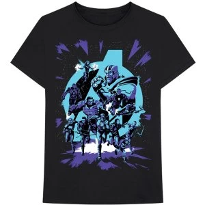 Image of Marvel Comics - Avengers Group Unisex Large T-Shirt - Black