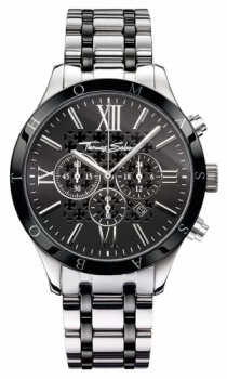 image of Thomas Sabo Mens Black Dial Stainless Steel Strap WA0139-222 Watch