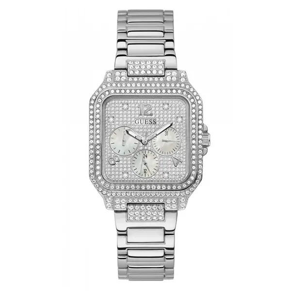 image of Guess Watches Ladies Deco Stainless Steel Silver Watch GW0472L1