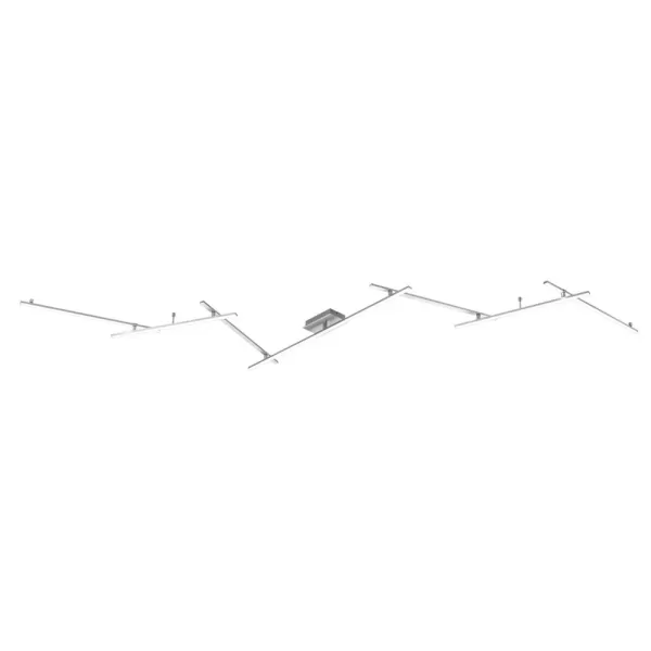 Image of Indira Modern 28W LED Semi Flush Light Nickel Matt 3000K