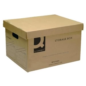 image of Q Connect Brown Storage Box 335x400x250mm KF21665