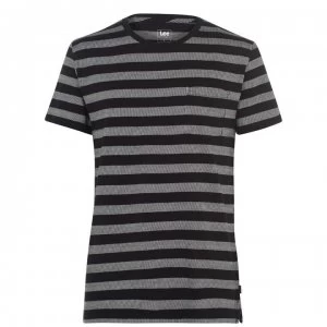 image of Lee Short Sleeve Stripe T Shirt - Light Grey