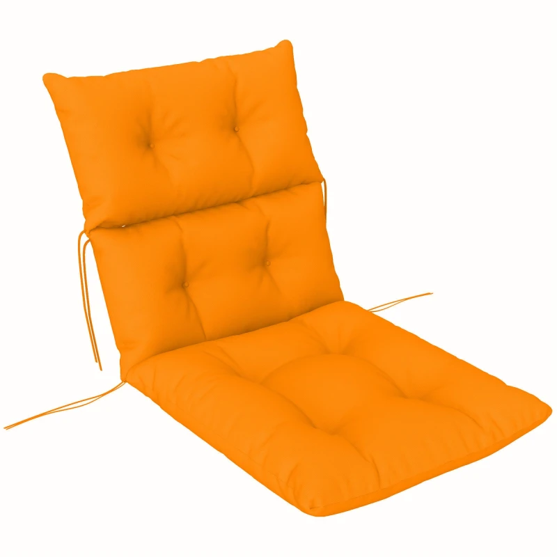 Image of Outsunny Adirondack Chair Cushion Rocking Chair Cushion w/ Ties, Orange Orange