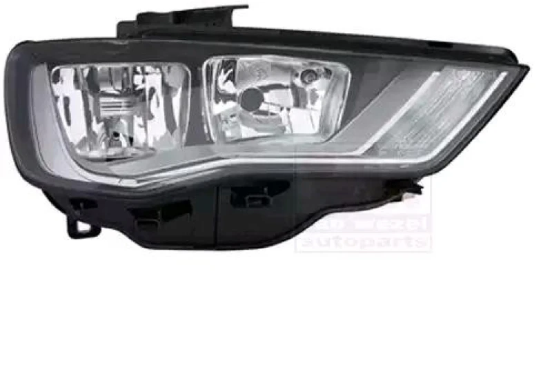 Image of VAN WEZEL 0335962 Headlights H7, Right, with motor for headlamp levelling Headlight (259)