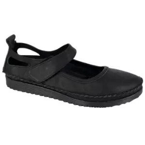 Image of Mod Comfys Womens/Ladies Softie Leather Casual Shoes (3 UK) (Black)
