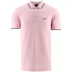 Image of BOSS Open Pink Paddy Polo Shirt