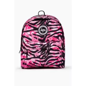 Image of Zebra Print Backpack (One Size) (Pink/Black) - Pink/Black - Hype
