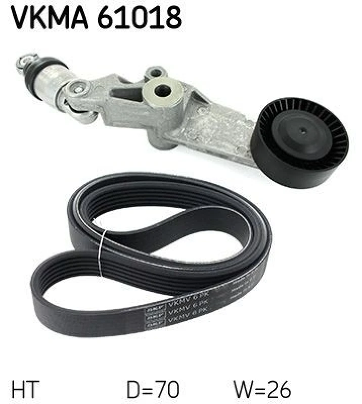 Image of SKF V-Ribbed Belt Set SKF VKMA 61018