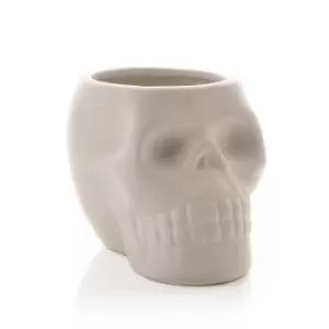 Image of White Skull Plant Pot