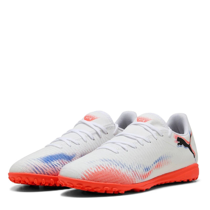 Image of Puma Future 8 Play Astro Turf Football Boots White/Black/Red male 7 (40.5)