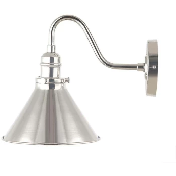 Image of Provence - 1 Light Indoor Wall Light Polished Nickel, E27 - Elstead