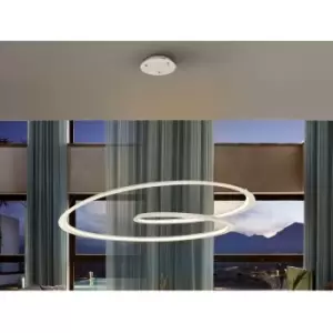 Image of Schuller Lighting - Schuller Looping Integrated LED Pendant Ceiling Light Matt White 3000K 2700Lm