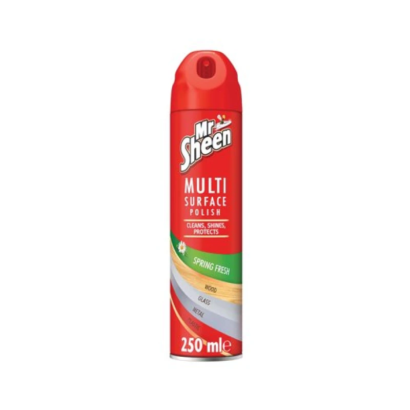 Image of Mr Sheen Mr Sheen Multi Surface Polish Aerosol Spring Fresh 250ml (Pack of 6) 3175229 3175229