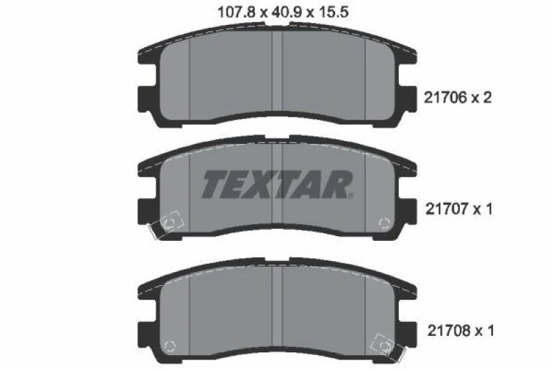 Image of Brake pad set TEXTAR 2170602