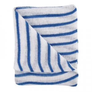 Image of Contico Blue and White Hygiene Dishcloths 16x12" Pack of 10 100755BU