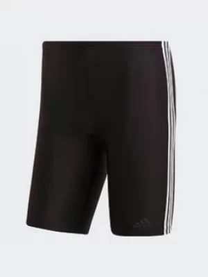 Image of adidas 3-stripes Swim Jammers, Blue/White, Size 26, Men