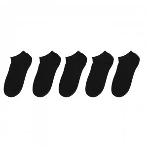 Image of Jack and Jones Dongo Nos 5 Pack Trainer Socks - Black