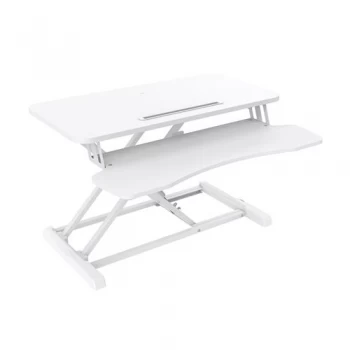 image of V7 DT2SSW Sit Stand Essential Desktop - White