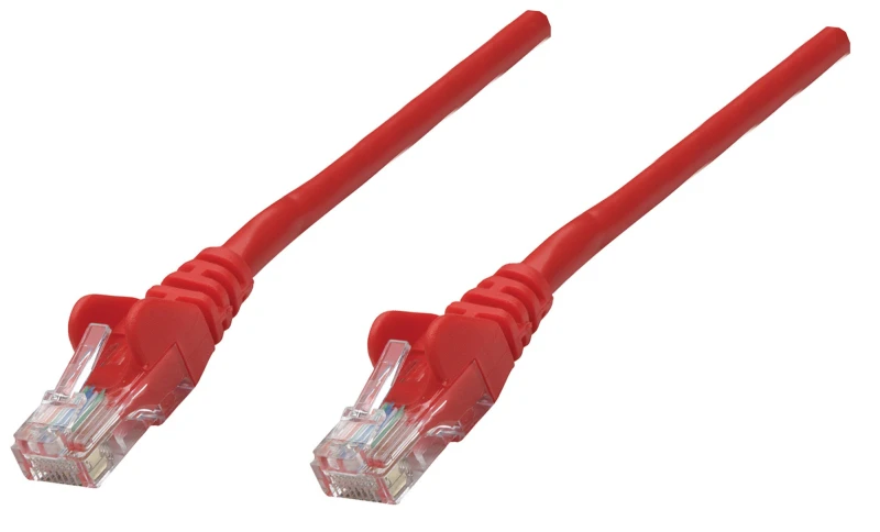 Image of Intellinet Network Patch Cable. Cat6. 0.25m. Red. CCA. U/UTP. PVC. RJ4