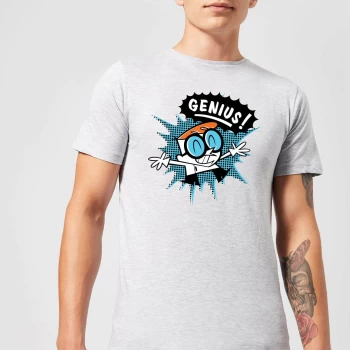 Image of Dexters Lab Genius Mens T-Shirt - Grey - XS