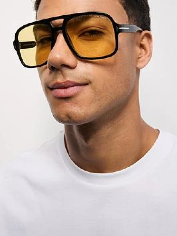 Image of TOM FORD FT0884 FALCONER-02 01E Man Sunglasses Acetate Black Brown Squared Normal Black Sunglasses Man Acetate