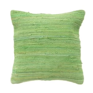 image of Sass & Belle Green Chindi Rag Cushion