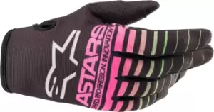 Image of Alpinestars Radar 22 Motocross Gloves, black-green, Size L, black-green, Size L
