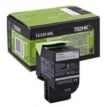 image of Lexmark 702HK Black Laser Toner Ink Cartridge