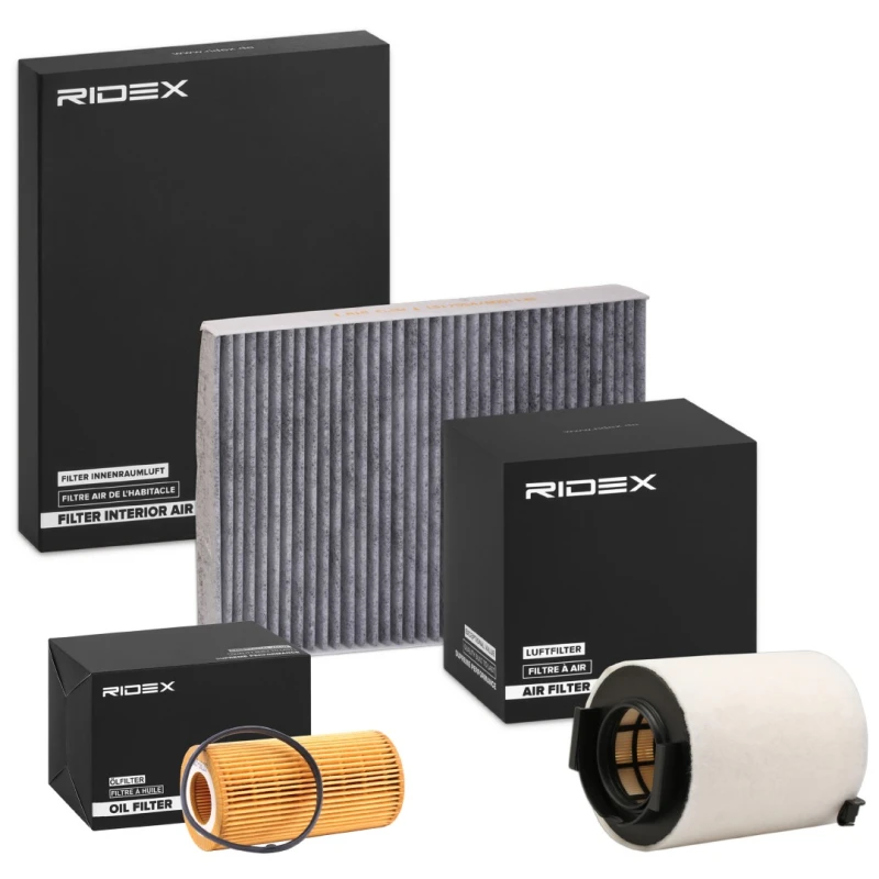 Image of RIDEX 4055F20099 Filter Set with gaskets/seals Filter Set (4055)