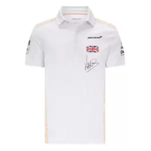 image of 2021 McLaren Lando Norris Polo Shirt (White)