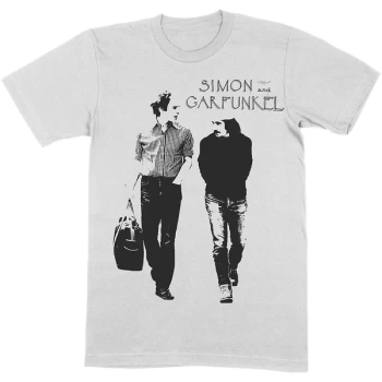Image of Simon & Garfunkel - Walking Unisex X-Large T-Shirt - White
