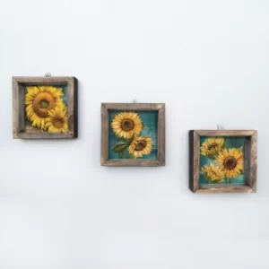 Image of UKZM005 Multicolor Decorative Framed MDF Painting (3 Pieces)