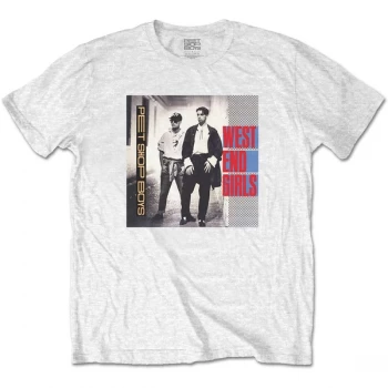 Image of Pet Shop Boys - West End Girls Unisex Large T-Shirt - White